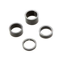 4Pcs 1 1/8" 5mm 10mm 15mm 20mm Carbon Fiber Washer Bike Bicycle Headset Stem Spacers Kit