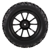 4PCS 1/10 Off-road Tyre Double V Tread Pattern 10 Spokes Rim for 1/10 HSP HPI Redcat RC4WD RC Monster Truck