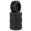 4PCS 1/10 Off-road Tyre Lengthways Block Tread Pattern 7 Spokes Rim for 1/10 HSP HPI Redcat RC4WD RC Monster Truck