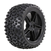 4PCS 1/10 RC Off-road Tyre Nail Block Tread Pattern Five-pointed Star Rim for 1/10 HSP HPI Redcat RC4WD RC Buggy