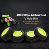 4PCS 1/10 RC Off-road Tyre Nail Point Tread Pattern V Hole Rim for 1/10 HSP HPI Redcat RC4WD RC Buggy