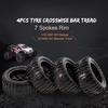 4PCS 1/10 Tyre Crosswise Bar Tread Pattern 7 Spokes Rim for 1/10 HSP HPI Redcat RC4WD RC Monster Truck
