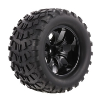4PCS 1/10 Tyre Nail Block Tread Pattern 7 Spokes Rim for 1/10 HSP HPI Redcat RC4WD AXIAL RC Car
