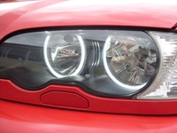 4PCS 131MM+146MM Reflector CCFL Angel Eye Rings 6000K Halo Light Lamp Kit for BMW 3 SERIES E46 Blue/White