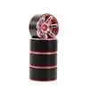 4pcs 1.9 inch Wheel Hub Beadlock Wheel Rim for 1:10 RC Rock Crawler Axial SCX10 90046 D90 TRX-4 RC Car
