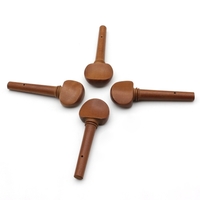 4pcs 4/4 Size Violin Fiddle Tuning Peg Set Jujube Wood Wooden Replacement for 4/4 Size Violin