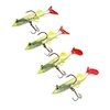 4Pcs 8cm 7g Soft Lead Fishing Lures Long T Tail Transparent Baits Treble Hook