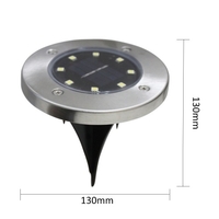 4PCS 8LED Solar Power Buried Light