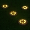 4Pcs 8LEDs Solar Powered IP65 Water-resistant Ground Lawn Light
