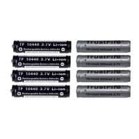 4PCS AAA 10440 600mAh 3.7V TrustFire Rechargeable Lithium Battery with PCB Protected Board