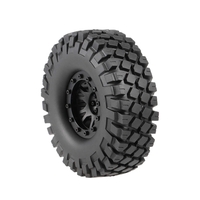 4pcs AUSTAR 6020-5 110mm 1.9in Rim Rubber Tyre Wheel Set for Axial SCX10 RC4WD D90 1/10 RC Rock Crawler Car