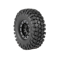 4pcs AUSTAR 6020-5 110mm 1.9in Rim Rubber Tyre Wheel Set for Axial SCX10 RC4WD D90 1/10 RC Rock Crawler Car