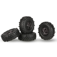 4Pcs AUSTAR AX-4020A 1.9 Inch 110mm 1/10 Rock Crawler Tires with Alloy Beadlock Wheel Rim for D90 SCX10 AXAIL RC4WD TF2 RC Car
