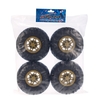 4Pcs AUSTAR AX-4020A 1.9 Inch 110mm 1/10 Rock Crawler Tires with Alloy Beadlock Wheel Rim for D90 SCX10 AXAIL RC4WD TF2 RC Car