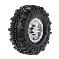 4Pcs AUSTAR AX-4020A 1.9 Inch 110mm 1/10 Rock Crawler Tires with Alloy Beadlock Wheel Rim for D90 SCX10 AXAIL RC4WD TF2 RC Car