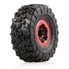 4pcs AUSTAR AX-4021E 132mm 2.2inch Rim Rubber Tyre Wheel Set for Axial SCX10 RC4WD D90 1/10 RC Rock Crawler Car