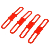 4pcs Bike Bicycle High Strength Silicone Straps Flexible Holder for Cellphone Lights Computer