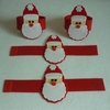 4PCS Christmas Napkin Ring Holders Cute Santa Claus Xmas Servitte Holder for Dinner Party Table Decoration