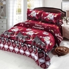 4pcs Cotton Material 3D Printed Cartoon Merry Christmas Gift Santa Claus Comfort Deep Pocket Bedding Set Bedclothes Duvet Quilt Cover Bed Sheet 2 Pillowcases