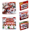 4pcs Cotton Material 3D Printed Cartoon Merry Christmas Gift Santa Claus Comfort Deep Pocket Bedding Set Bedclothes Duvet Quilt Cover Bed Sheet 2 Pillowcases