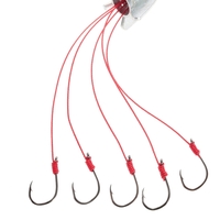 4pcs Fishing Anti-hanging 6 in 1 Carbon Steel Explosion Hooks Lake Carp Fishing Hooks with Weight 9 10 11 12 13
