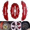 4PCS High Quality ABS Plastic Car Truck Brake Caliper Covers 3D Red Useful Car Universal Disc Brake Caliper Covers Size:2pcs of S and 2pcs of M