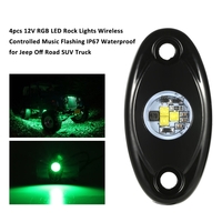 4pcs LED Rock Light Waterproof Truck Boat Underbody Glow Trail Rig Lamps