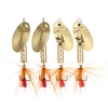 4PCS Metal Sequins Fishing Hard Spinner Lure Spinnerbait Metal Fishing Lure Bass Fishing Lures Fly Fishing Hook
