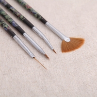 4pcs Nail Art Design Painting Tool Pen Polish Brush Set Kit DIY Professional