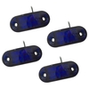4pcs Oval Trailer Truck Sidelights Clearance Side Marker Light