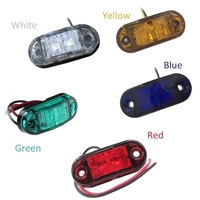 4pcs Oval Trailer Truck Sidelights Clearance Side Marker Light