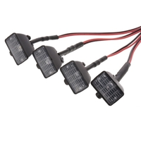 4pcs RC Car Multi-Function Square LED Light with Lampshade for 1/10 RC Crawler Car HSP REDCAT Axial SCX10 Traxxas TRX-4