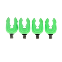 4pcs Silica Gel Rubber Fluorescent Fishing Rod Pole Butt Rest Head Luminous Gripper Grips
