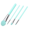 4Pcs Silicone Makeup Brush Kit Facial Mask Brush Foundation Eyeshadow Eyebrow Brush Cosmetic Tool Optional Color
