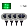 4PCS Solar Lawn Light Outdoor 4 Led Ground Lights