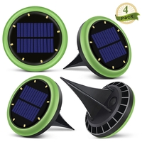 4PCS Solar Power LED Waterproof Spotlight