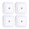 4pcs Square Light Sensor Baby Room Nursery White LED Night Light Wall Nightlight AC110V-220V