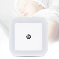 4pcs Square Light Sensor Baby Room Nursery White LED Night Light Wall Nightlight AC110V-220V