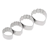 4pcs Stainless Steel Baking Cake Decorating Fondant Tools 3D Beautiful Petal/Gum Paste Mold Peony Flower Petals Teardrop-Shaped Cookie Cutter