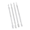 4pcs Stainless Steel Double-ended Nail Pusher Set Nail Glue Remover Nail Cuticle Remover Anti-slip Manicure Pedicure Cuticle Pusher Dead Skin Trimmer Nail Cleaner