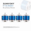 4pcs SUNNYSKY R1106 8000KV 1-2S Brushless Motor for 60 70 80 90mm Micro FPV Racing Drone Quadcopter
