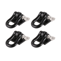 4pcs Trailer Towing Buckle Tow Shackle Hook for 1/10 RC Rock Crawler Axial SCX10 TAMIYA CC01 RC4WD D90 D110 Car Truck
