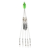 4PCS Umbrella Fishing Baits Lures Bass Fishing Rigs Five Arm Blades Wire Multi Lure Rig Kit with Barrel Swivels