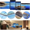 4pcs Unframed Hand-painted Oil Painting Set Sky and Sea Canvas Print Decoration for Home Living Room Bedroom Office Art Picture