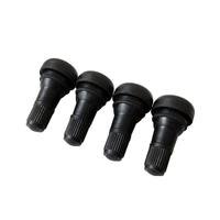 4Pcs Valve Stem Black TR-412 Rubber Snap-in Valve Stems Tire Valve Stems Tyre Valve Stems
