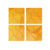 4pcs/set 8 * 8 inches 3D Acrylic Modern Wall Mirror Stickers DIY Decal Mural Home Decor Set for Living Room Bedroom Gold