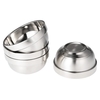 4pcs/set Solid Durable Stainless Steel Double-deck Heat Insulation Bowls