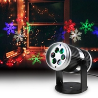 4W 4LEDs Sound Activated Dynamic Moving Snowflake Film Projector