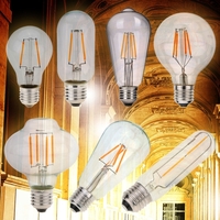 4W ST64 LED Bulb 4 Filaments AC 85-265V E27 Base Candelabra Bulb 40W Equivalent Holiday Christmas Festival Decorations Warm White 2200K