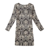 Casual Floral Print Round Neck Long Sleeve Spring Autumn Dress for Women